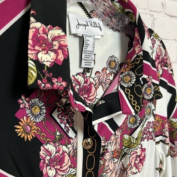 Joseph Ribkoff Multi Print Button Up Dress - Picture 6 of 13